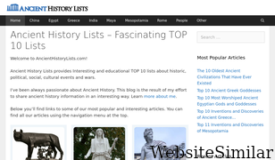 ancienthistorylists.com Screenshot