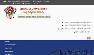 andhrauniversity.edu.in Screenshot