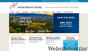 animalbehaviorsociety.org Screenshot