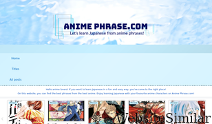 anime-phrase.com Screenshot