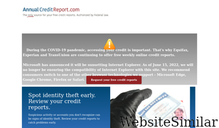 annualcreditreport.com Screenshot