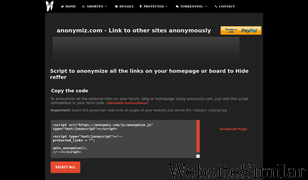 anonymiz.com Screenshot