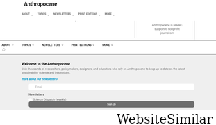 anthropocenemagazine.org Screenshot