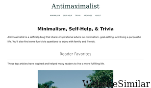 antimaximalist.com Screenshot
