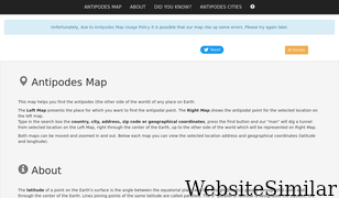 antipodesmap.com Screenshot