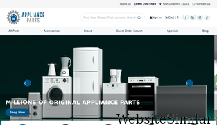 applianceparts.com Screenshot