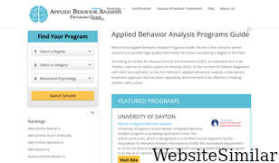 appliedbehavioranalysisprograms.com Screenshot