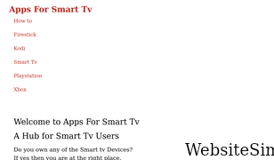 appsforsmarttv.com Screenshot