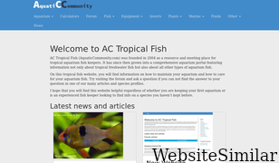 aquaticcommunity.com Screenshot