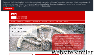 archaeologydataservice.ac.uk Screenshot