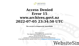 archives.govt.nz Screenshot