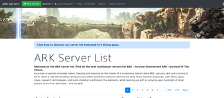 ark-servers.net Screenshot