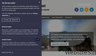 armedforcescovenant.gov.uk Screenshot