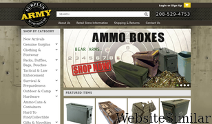 armysurpluswarehouse.com Screenshot