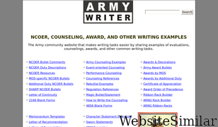 armywriter.com Screenshot