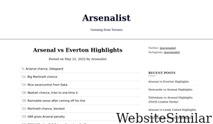 arsenalist.com Screenshot