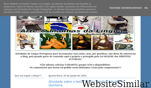 arteemanhasdalingua.blogspot.com Screenshot