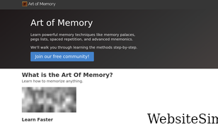 artofmemory.com Screenshot