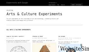 artsexperiments.withgoogle.com Screenshot