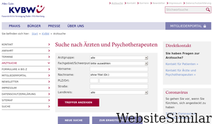 arztsuche-bw.de Screenshot