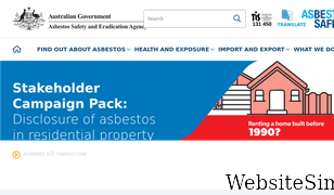 asbestossafety.gov.au Screenshot