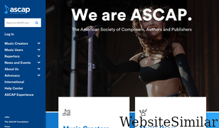 ascap.com Screenshot