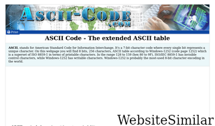 ascii-code.com Screenshot