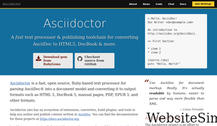 asciidoctor.org Screenshot