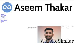 aseemthakar.com Screenshot
