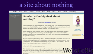 asiteaboutnothing.net Screenshot