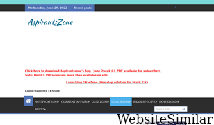 aspirantszone.com Screenshot