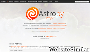 astropy.org Screenshot