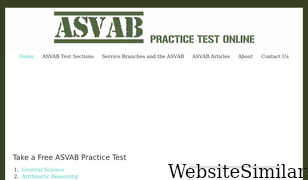 asvabpracticetestonline.com Screenshot