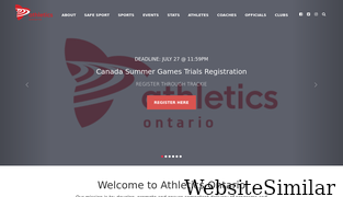 athleticsontario.ca Screenshot