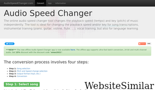 audiospeedchanger.com Screenshot