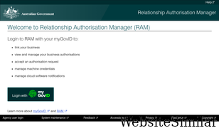 authorisationmanager.gov.au Screenshot