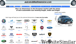 automobiledimension.com Screenshot
