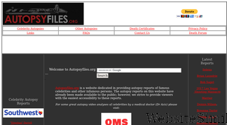 autopsyfiles.org Screenshot