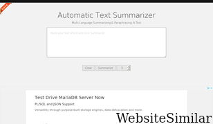 autosummarizer.com Screenshot