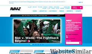 avaaz.org Screenshot