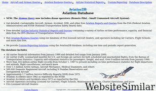aviationdb.com Screenshot