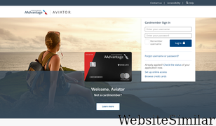 aviatormastercard.com Screenshot