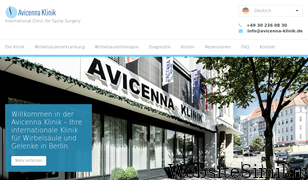 avicenna-klinik.com Screenshot
