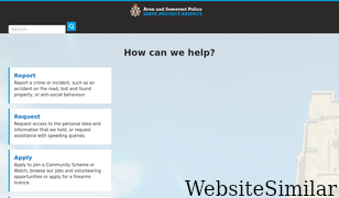 avonandsomerset.police.uk Screenshot