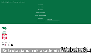 awf.wroc.pl Screenshot
