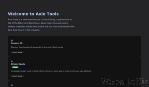 axie-tools.fans Screenshot