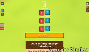 axieenergycalculator.com Screenshot