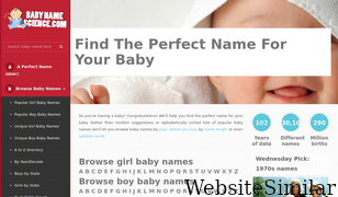 babynamescience.com Screenshot