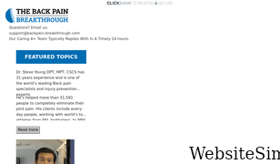 backpain-breakthrough.com Screenshot
