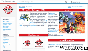 bakugan.wiki Screenshot